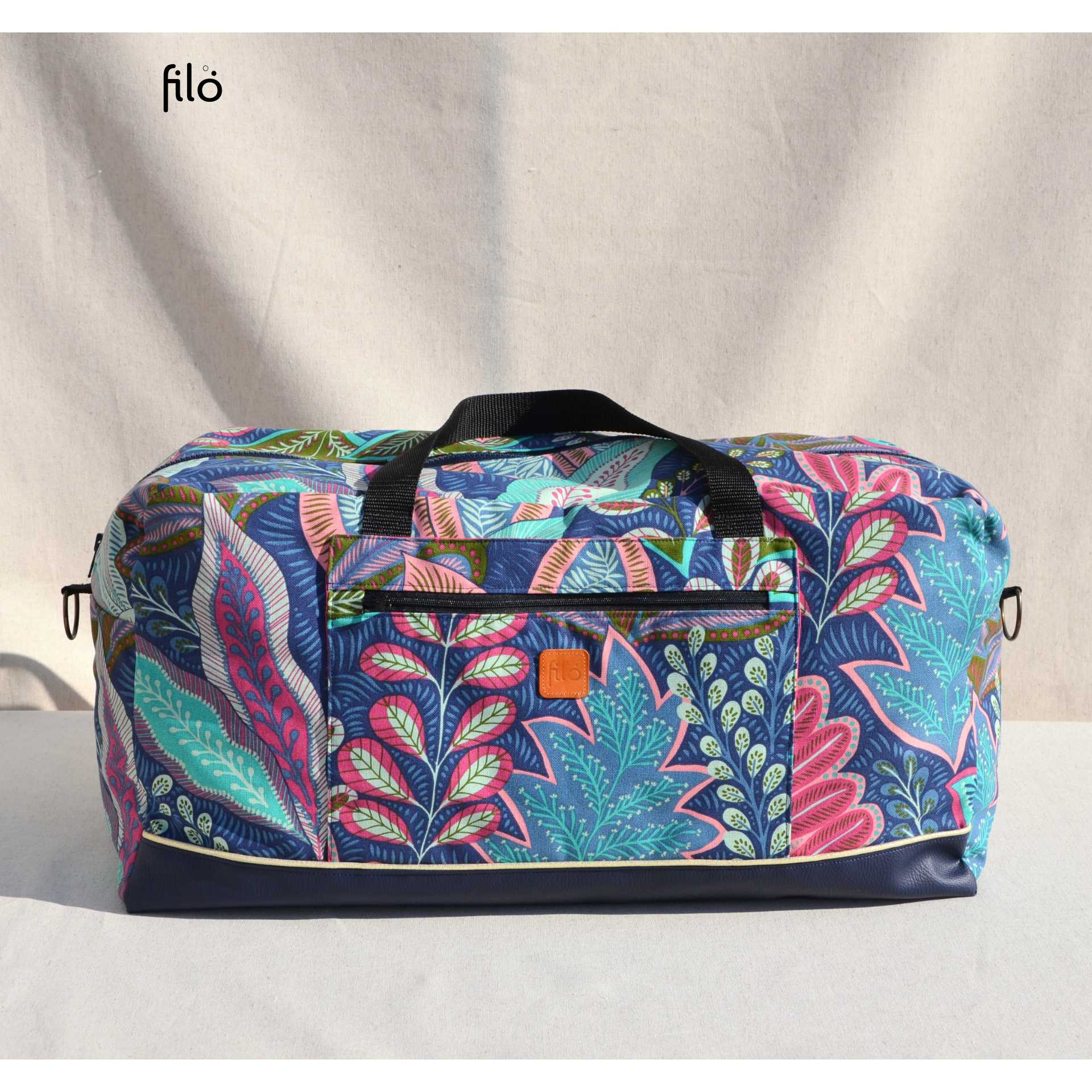 Sac de voyage - Le Voyageur - Fleuri Bleu