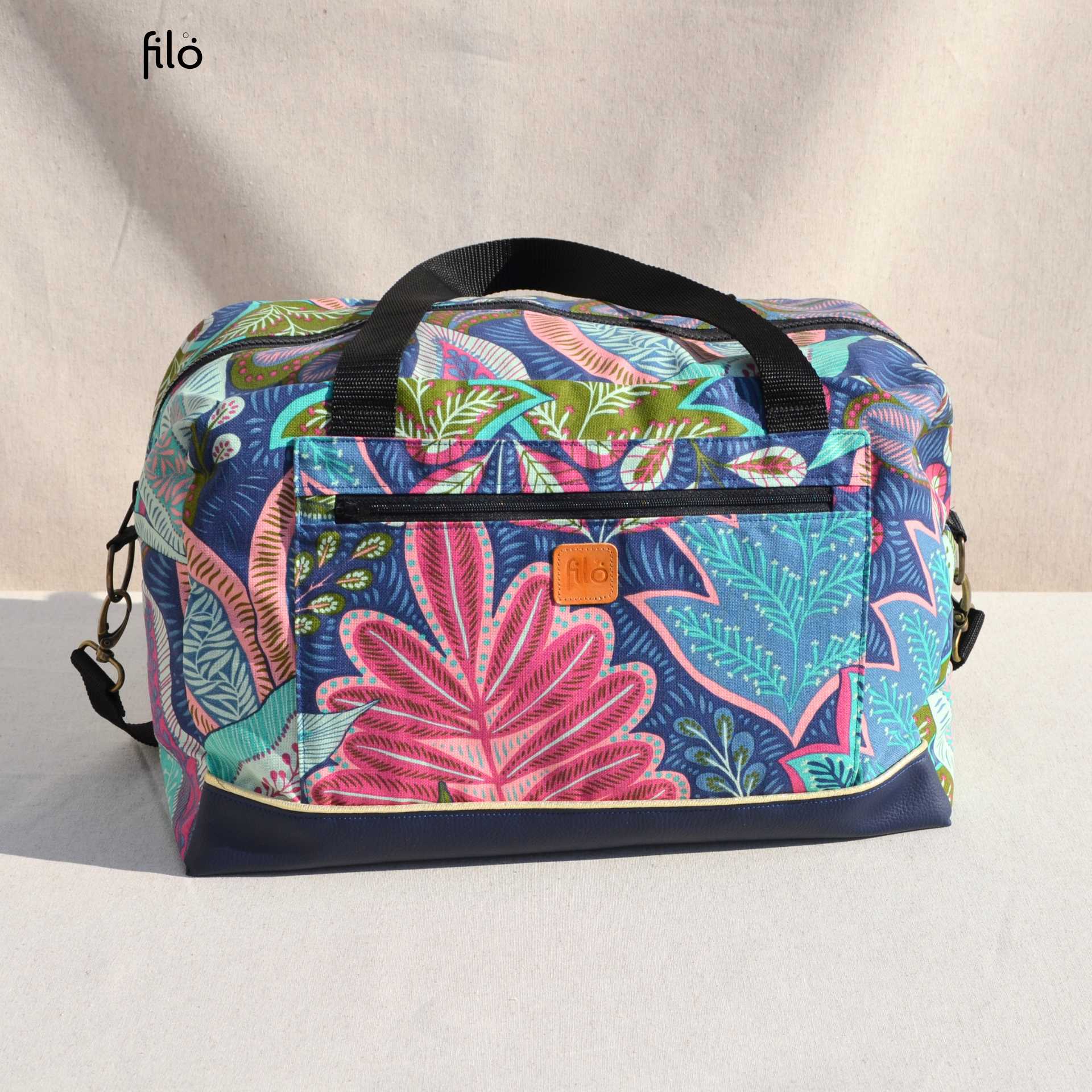 Sac Week-End Evasion - Fleuri Bleu