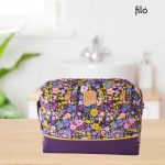 trousse de toilette Femme floral violette Filo