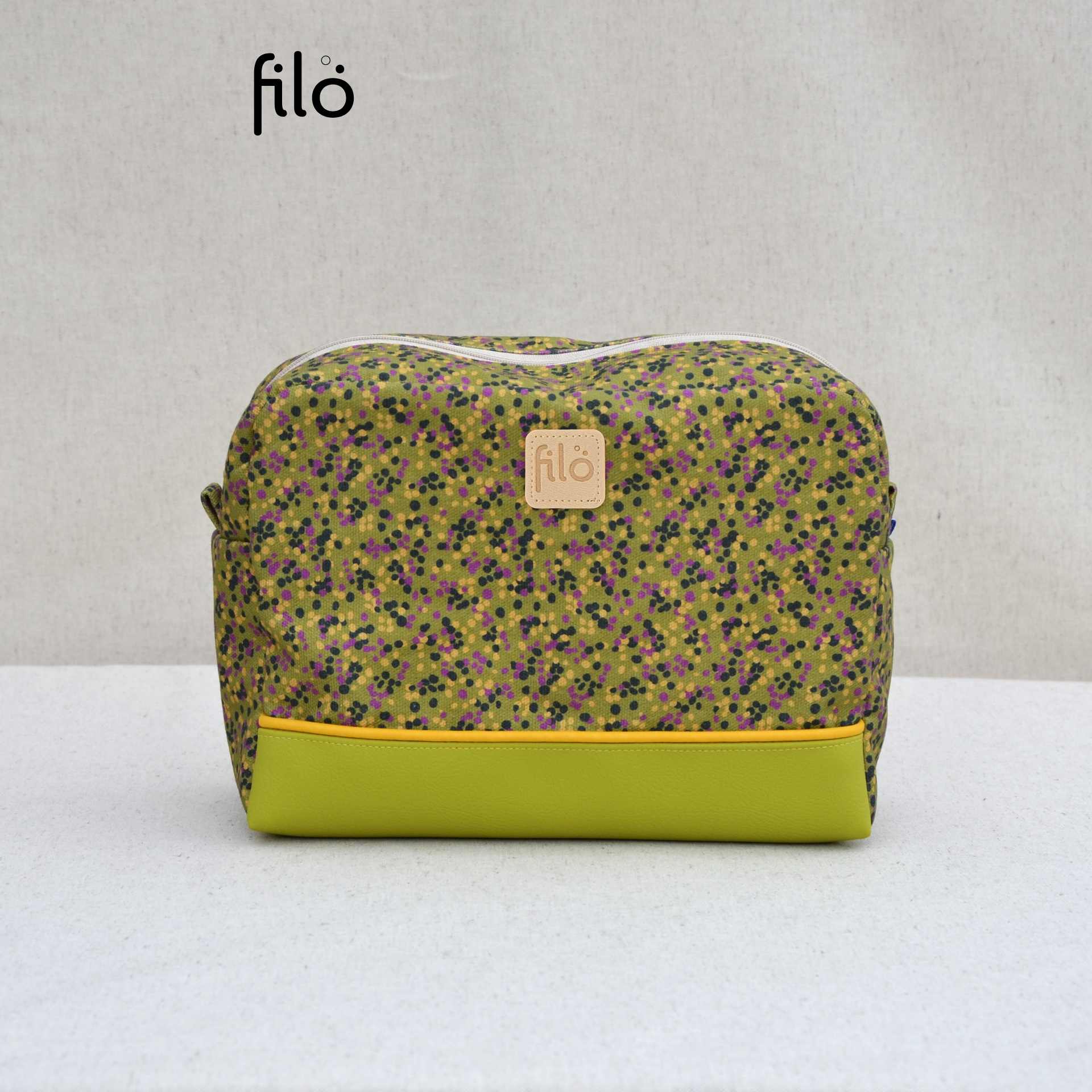 Trousse de toilette vert anisé 4 poches