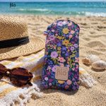 Etui lunettes tissu fleuri protection fait main