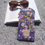 Etui lunettes tissu fleuri protection fait main